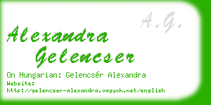 alexandra gelencser business card